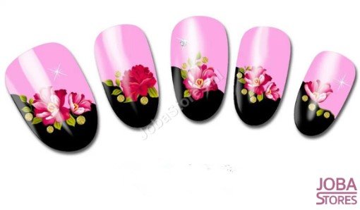 Nagel Sticker Set Glitter & Bloemen (55 vellen)