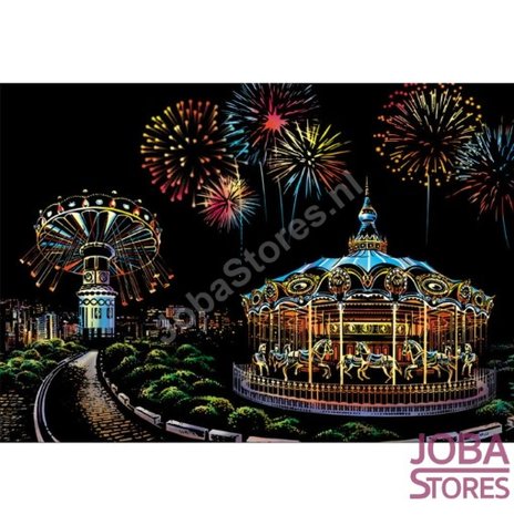 OP=OP Kras Tekening Groot F (41x28cm) - Amusement Park