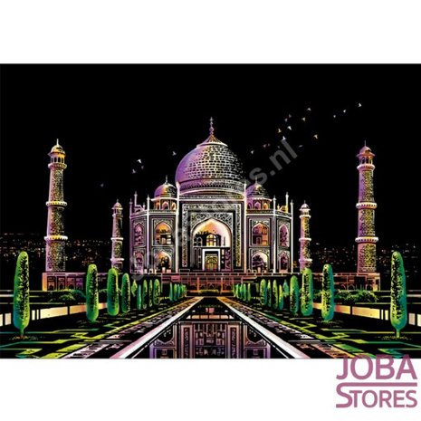 Kras Tekening Groot G (41x28cm) - Taj Mahal