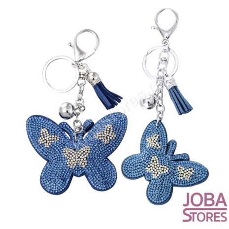 OP=OP Bling Sleutelhanger Vlinder Blauw Groot