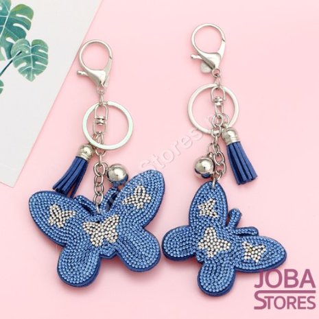 OP=OP Bling Sleutelhanger Vlinder Blauw Groot