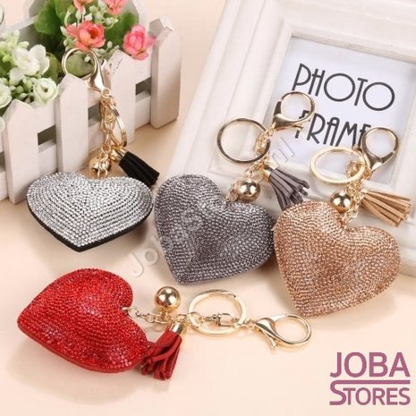 OP=OP Bling Sleutelhanger Hart Zwart