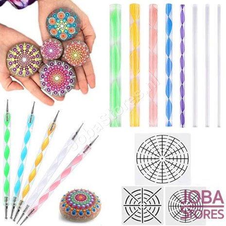 ! WeekDeal ! Mandala Dotting Toolset (16 delig)