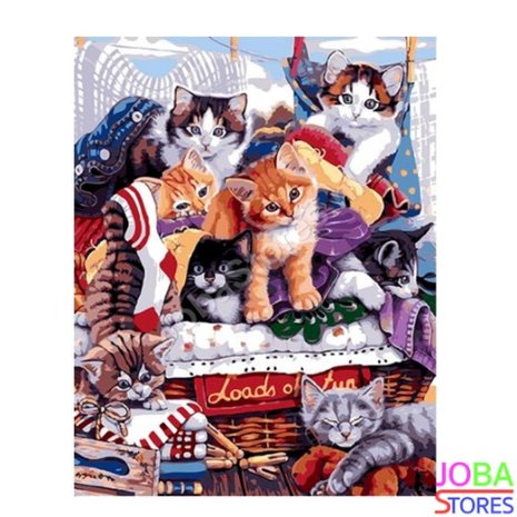 OP=OP Diamond Painting Kittens 40x50cm