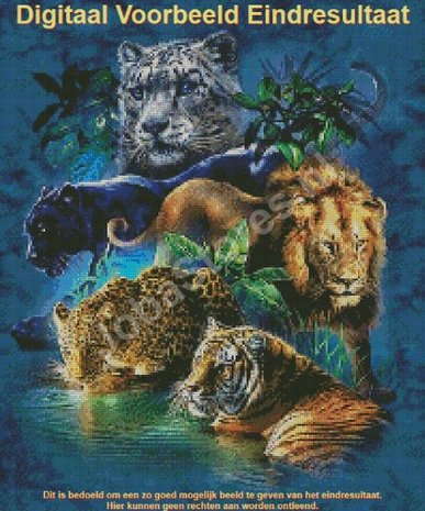 Diamond Painting Big Cats 50x60cm