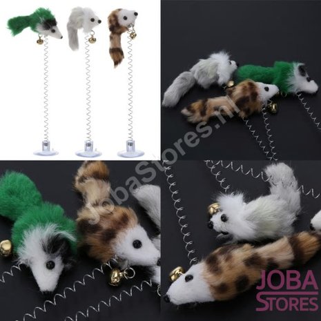 OP=OP Katten Speelgoed Muisjes met zuignap (3 stuks)
