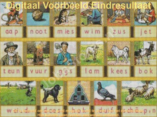 OP=OP Diamond Painting Aap Noot Mies 80x60cm