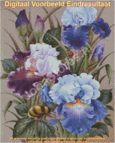 Diamond Painting Bloemen met bijtje 40x50cm