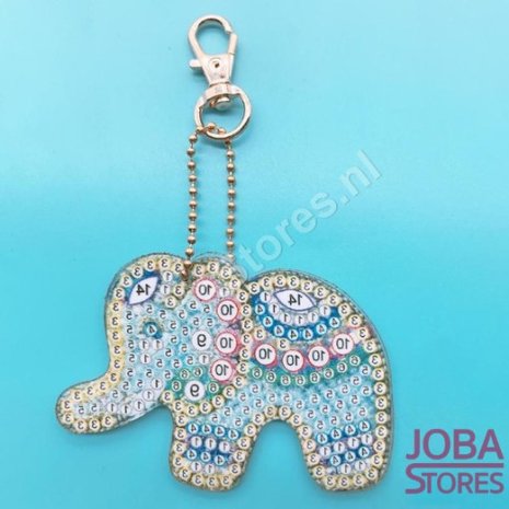 OP=OP Diamond Painting Sleutelhanger Set Olifanten (5 stuks)