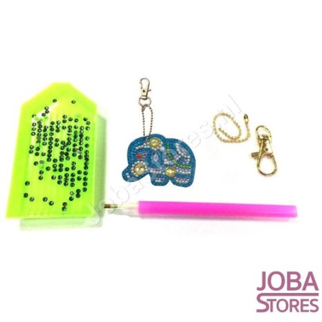 OP=OP Diamond Painting Sleutelhanger Set Olifanten (5 stuks)