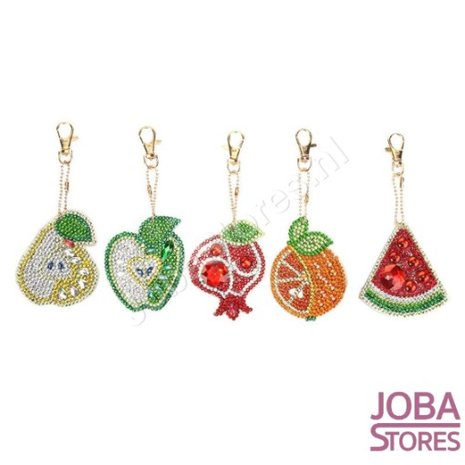 OP=OP Diamond Painting Sleutelhanger Set Fruit 02 (5 stuks)