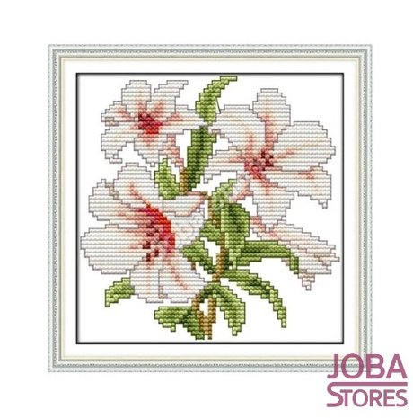Borduur Pakket Bloem 002 14CT Voorbedrukt (17x17cm)