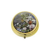 Goebel - Auguste Renoir | Pillendoosje Lente bloemen | Metaal, 5cm, 3 vakjes_