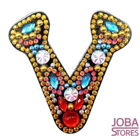 OP=OP Diamond Painting Sleutelhanger Alfabet Letter V