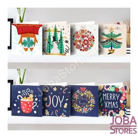Diamond Painting Kerstkaarten Set 11 (8 kaarten)