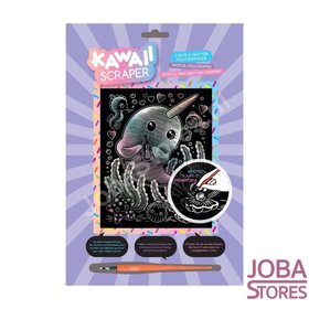 OP=OP Kras Tekening Junior - Sequin Art - Narwal - Holografic