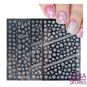 OP=OP Nagel Sticker Set Sneeuw Zilver