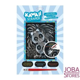 OP=OP Kras Tekening Junior - Sequin Art - Panda - Zilver