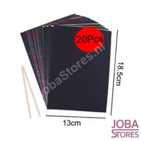 OP=OP Kras Tekening Lege Vellen 18,5x13cm (20 stuks)