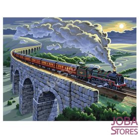 OP=OP Schilderen op nummer - Sequin Art - Senior - Trein