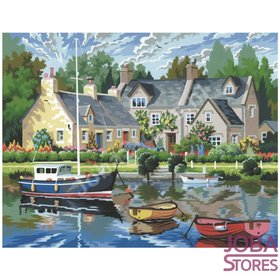 OP=OP Schilderen op nummer - Sequin Art - Senior - Rustige Wateren