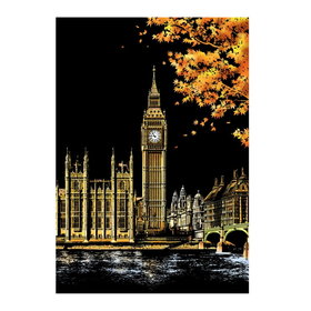 OP=OP Kras Tekening Groot N (41x28cm) - London