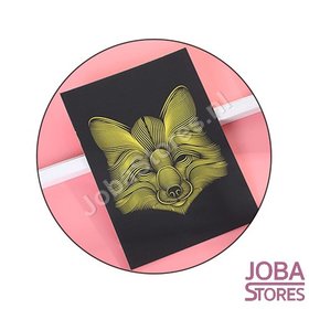 OP=OP Kras Tekening - Dieren Goud 02 (21x15cm)