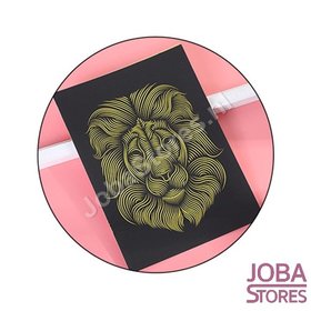 OP=OP Kras Tekening - Dieren Goud 04 (21x15cm)