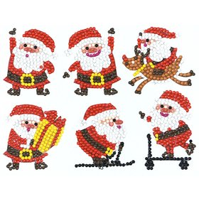 OP=OP Diamond Painting Sticker Set Kerstmannen (6 stuks)