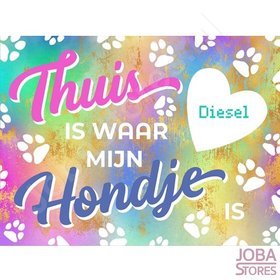 Diamond Painting Custom Hondje Regenboog (Groot Formaat)