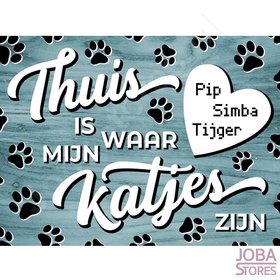 Diamond Painting Custom Katjes Blauw (30x40cm)