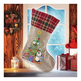 Diamond Painting Kerst Sok 06 (Kerstboom/30cm)