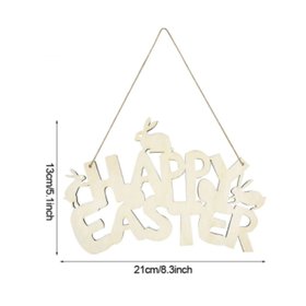 OP=OP Houten Paas hanger om zelf te beschilderen / kleuren (21cm)