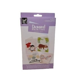 Grafix Diamond Painting kaarten maken 01 18,1x13cm 4 stuks + envelop