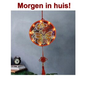 OP=OP Diamond Painting Wandornament Vlinders met verlichting