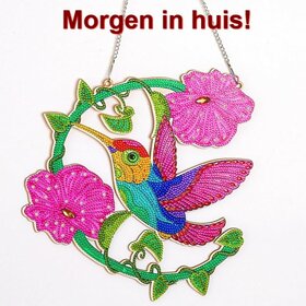OP=OP Diamond Painting Houten Krans Kolibri 3036 (30cm)