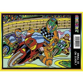 ColorVelvet Fluwelen kleurplaat klein nr. 22 met stiften (21x29cm)