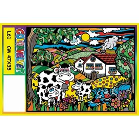 OP=OP ColorVelvet Fluwelen kleurplaat groot nr. L61 met stiften (47x35cm)