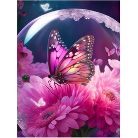 Diamond Painting Schitterende vlinders 09 (formaat en vorm steentjes naar keuze)