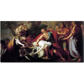 Diamond Painting Neoclassicism - Achillis Patroclus (formaat en vorm steentjes naar keuze)