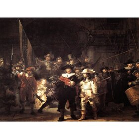 Diamond Painting Rembrandt van Rijn 01 - Nachtwacht (formaat en vorm steentjes naar keuze)