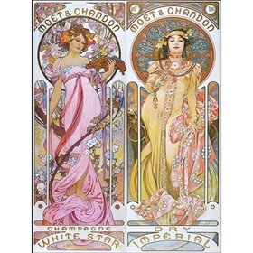 Diamond Painting Alphonse Mucha Vintage (formaat en vorm steentjes naar keuze)