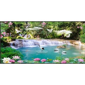 Diamond Painting Landschap - Sprookjesachtig meertje (formaat en vorm steentjes naar keuze)