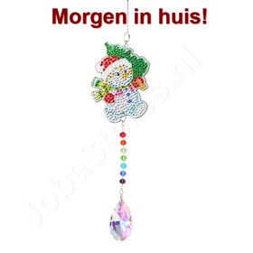 OP=OP Diamond Painting Kerst Hanger Sneeuwpop
