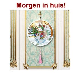 OP=OP Diamond Painting Wandornament Kerst (Sneeuwpop)