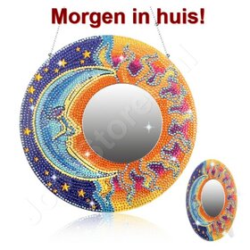 OP=OP Diamond Painting Spiegel 03 Zon en maan (20cm)