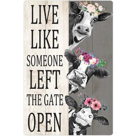 Diamond Painting Gate - Koeien (formaat en vorm steentjes naar keuze)