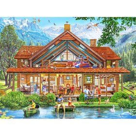 Diamond Painting Inkijk huis 03 (formaat en vorm steentjes naar keuze)