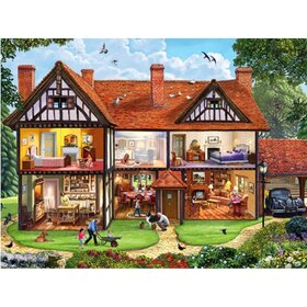 Diamond Painting Inkijk huis 04 (formaat en vorm steentjes naar keuze)