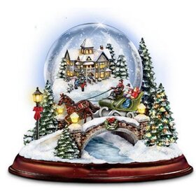 Diamond Painting Kerst - Snowglobe Paard en wagen (formaat en vorm steentjes naar keuze)